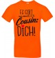 Kinder-Shirt Typo es gibt nur einen besten Cousin: DICH, Familie, orange, 104