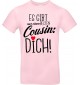 Kinder-Shirt Typo es gibt nur einen besten Cousin: DICH, Familie, rosa, 104