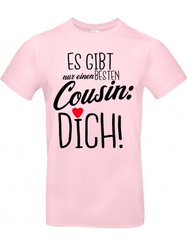 Kinder-Shirt Typo es gibt nur einen besten Cousin: DICH, Familie, rosa, 104