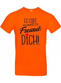 Kinder-Shirt Typo es gibt nur einen besten Freund: DICH, Familie, orange, 104