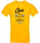 Kinder-Shirt Typo Opa ich habe nachgemessen du bist Großartig, Familie, gelb, 104