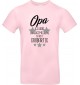 Kinder-Shirt Typo Opa ich habe nachgemessen du bist Großartig, Familie, rosa, 104