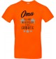 Kinder-Shirt Typo Oma ich habe nachgemessen du bist Großartig, Familie, orange, 104