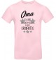 Kinder-Shirt Typo Oma ich habe nachgemessen du bist Großartig, Familie, rosa, 104