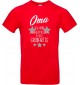 Kinder-Shirt Typo Oma ich habe nachgemessen du bist Großartig, Familie, rot, 104