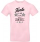 Kinder-Shirt Typo Tante ich habe nachgemessen du bist Großartig, Familie, rosa, 104