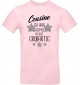 Kinder-Shirt Typo Cousine ich habe nachgemessen du bist Großartig, Familie, rosa, 104