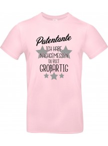 Kinder-Shirt Typo Patentante ich habe nachgemessen du bist Großartig, Familie, rosa, 104