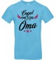Kinder-Shirt Typo Engel ohne Flügel nennt man Oma, Familie, hellblau, 104