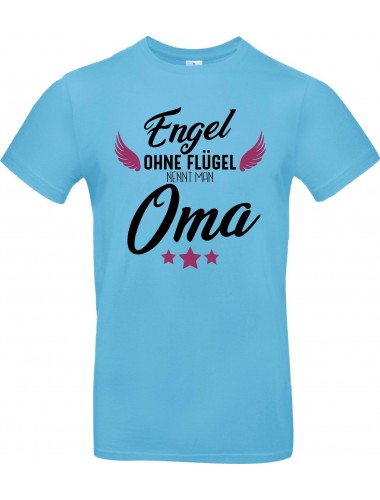 Kinder-Shirt Typo Engel ohne Flügel nennt man Oma, Familie, hellblau, 104
