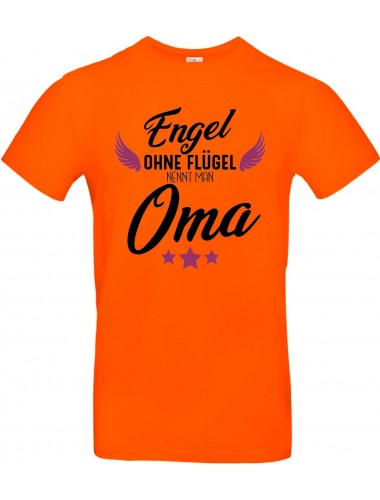 Kinder-Shirt Typo Engel ohne Flügel nennt man Oma, Familie, orange, 104