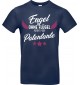 Kinder-Shirt Typo Engel ohne Flügel nennt man Patentante, Familie, blau, 104