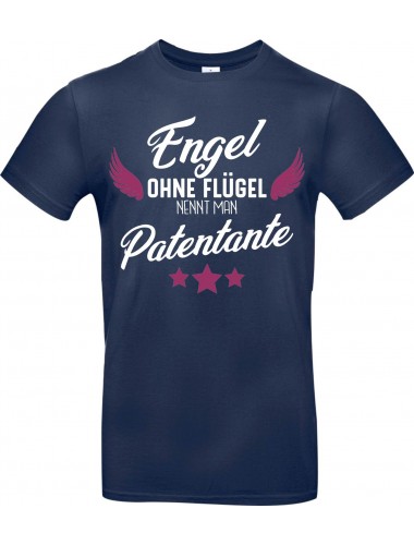 Kinder-Shirt Typo Engel ohne Flügel nennt man Patentante, Familie, blau, 104