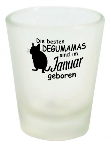 Schnapsglas, Die besten Degumamas sind im Januar geboren Degu Haustier
