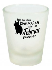 Schnapsglas, Die besten Degupapas sind im Februar geboren Degu Haustier
