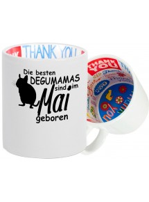 Dankeschön Keramiktasse, Die besten Degumamas sind im Mai geboren Degu Haustier