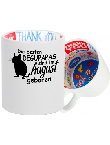 Dankeschön Keramiktasse, Die besten Degupapas sind im  geboren Hund Herrchen Haustier