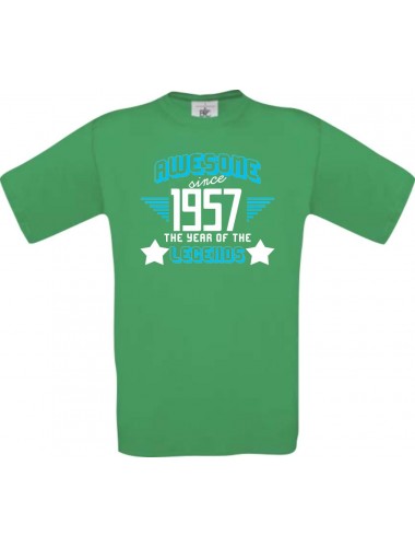 Unisex T-Shirt Awesome since 1957 the Year of the Legends, kelly, Größe L