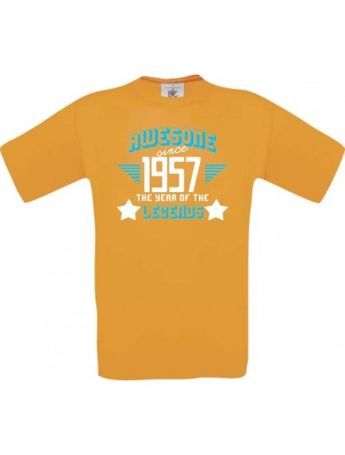 Unisex T-Shirt Awesome since 1957 the Year of the Legends, orange, Größe L