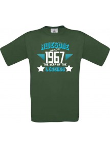 Unisex T-Shirt Awesome since 1967 the Year of the Legends, grün, Größe L