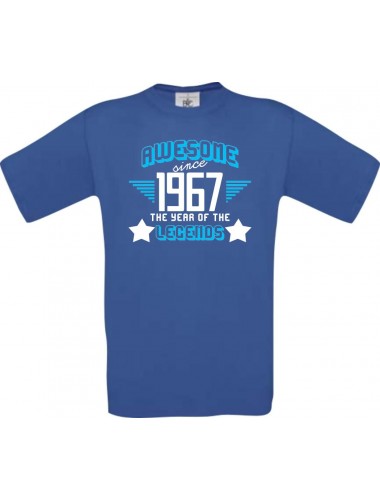 Unisex T-Shirt Awesome since 1967 the Year of the Legends, royal, Größe L