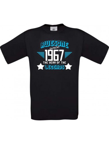 Unisex T-Shirt Awesome since 1967 the Year of the Legends, schwarz, Größe L