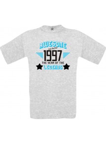 Unisex T-Shirt Awesome since 1997 the Year of the Legends, ash, Größe L