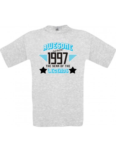 Unisex T-Shirt Awesome since 1997 the Year of the Legends, ash, Größe L