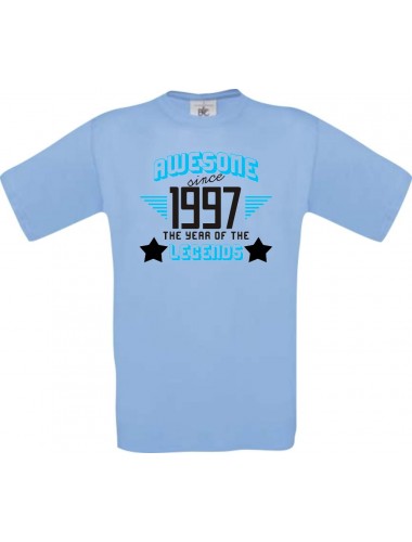 Unisex T-Shirt Awesome since 1997 the Year of the Legends, hellblau, Größe L