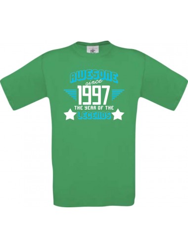 Unisex T-Shirt Awesome since 1997 the Year of the Legends, kelly, Größe L