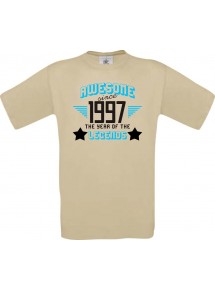 Unisex T-Shirt Awesome since 1997 the Year of the Legends, khaki, Größe L