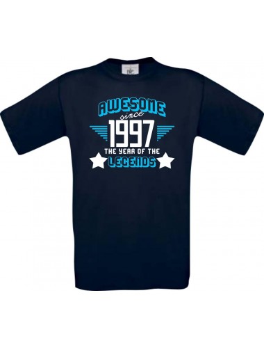Unisex T-Shirt Awesome since 1997 the Year of the Legends, navy, Größe L