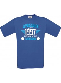 Unisex T-Shirt Awesome since 1997 the Year of the Legends, royal, Größe L