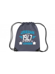 Premium Gymsac Awesome since 1947 the Year of the Legends, graphite