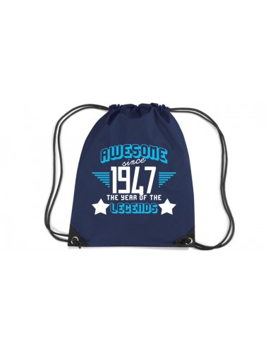 Premium Gymsac Awesome since 1947 the Year of the Legends, navy