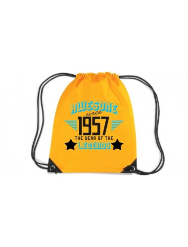 Premium Gymsac Awesome since 1957 the Year of the Legends, gold