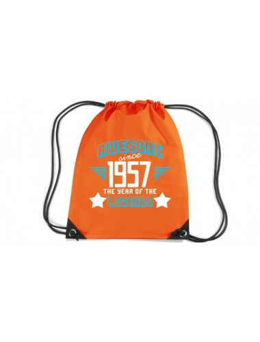 Premium Gymsac Awesome since 1957 the Year of the Legends, orange