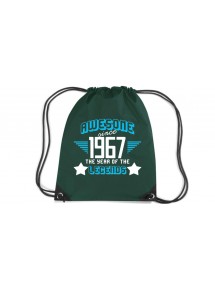 Premium Gymsac Awesome since 1967 the Year of the Legends, bottlegreen