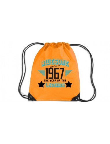 Premium Gymsac Awesome since 1967 the Year of the Legends, fluorescentorange