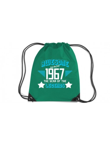 Premium Gymsac Awesome since 1967 the Year of the Legends, kellygreen