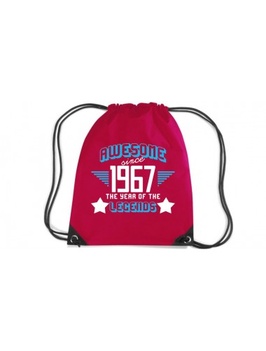 Premium Gymsac Awesome since 1967 the Year of the Legends, red