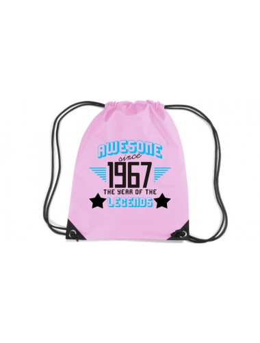 Premium Gymsac Awesome since 1967 the Year of the Legends, rosa