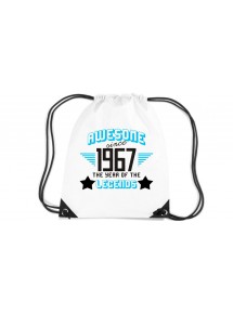 Premium Gymsac Awesome since 1967 the Year of the Legends, white