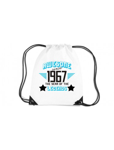 Premium Gymsac Awesome since 1967 the Year of the Legends, white