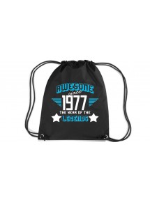 Premium Gymsac Awesome since 1977 the Year of the Legends, black