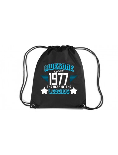 Premium Gymsac Awesome since 1977 the Year of the Legends, black