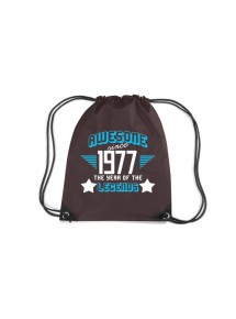 Premium Gymsac Awesome since 1977 the Year of the Legends, chocolate