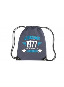 Premium Gymsac Awesome since 1977 the Year of the Legends, graphite