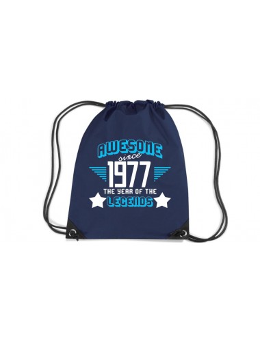 Premium Gymsac Awesome since 1977 the Year of the Legends, navy
