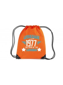 Premium Gymsac Awesome since 1977 the Year of the Legends, orange